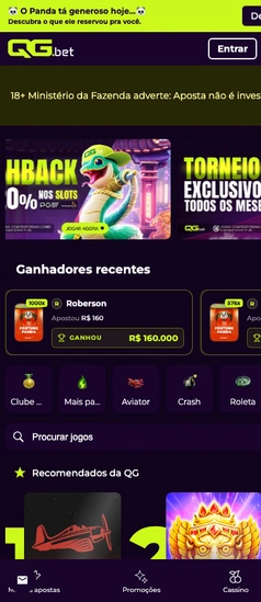 QGBet no navegador do celular